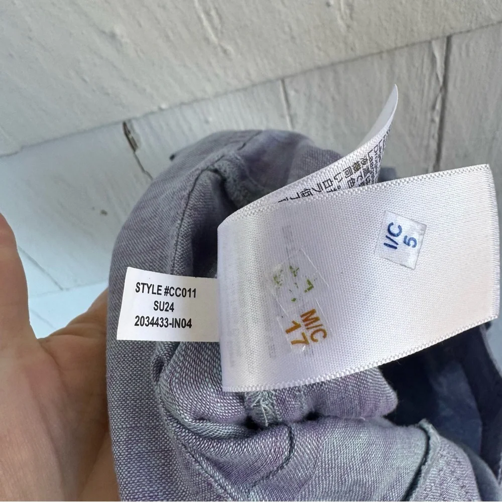 J. Crew Maryam Nassir Zadeh Dual-Tone Linen Trouser Purple Blue size 00